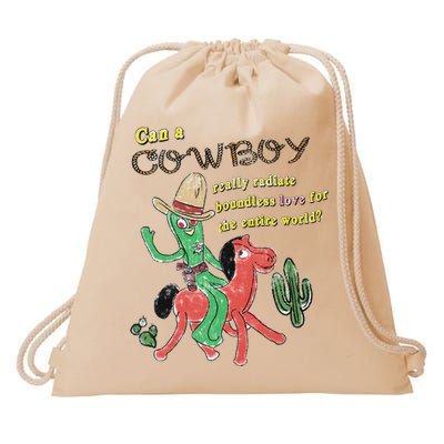 Can A Cowboy Really Radiate Boundless Love For The Entire World Drawstring Bag