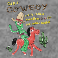 Can A Cowboy Really Radiate Boundless Love For The Entire World Hooded Wearable Blanket