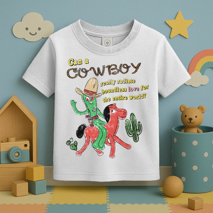 Can A Cowboy Really Radiate Boundless Love For The Entire World Toddler T-Shirt