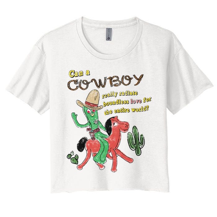 Can A Cowboy Really Radiate Boundless Love For The Entire World Crop Top