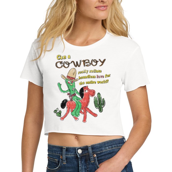 Can A Cowboy Really Radiate Boundless Love For The Entire World Crop Top