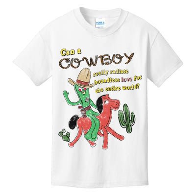 Can A Cowboy Really Radiate Boundless Love For The Entire World Kids T-Shirt