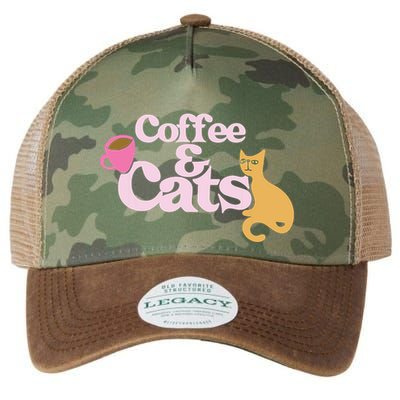 Coffee And Cats |Cat Lovers I Love Coffee Tee Legacy Tie Dye Trucker Hat