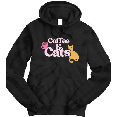 Coffee And Cats |Cat Lovers I Love Coffee Tee Tie Dye Hoodie