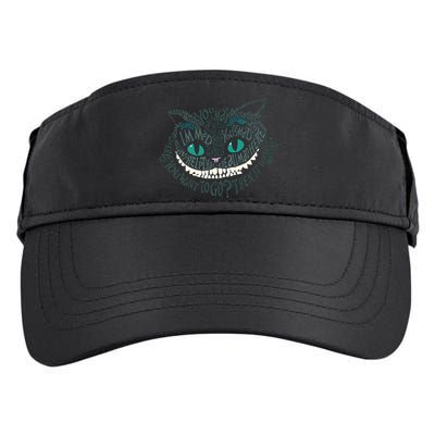 Cheshire Alice Cat We're All Mad Here Wonderland Adult Drive Performance Visor