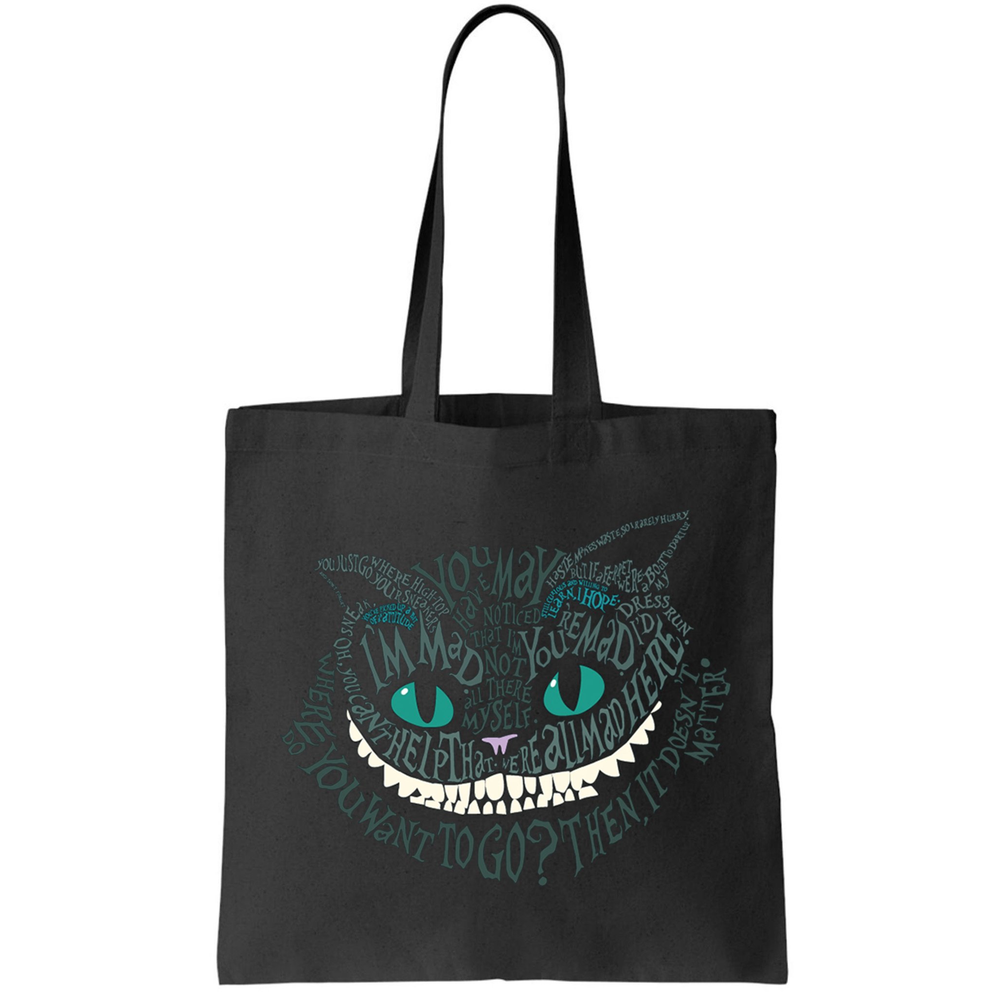 Cheshire Alice Cat We're All Mad Here Wonderland Bag