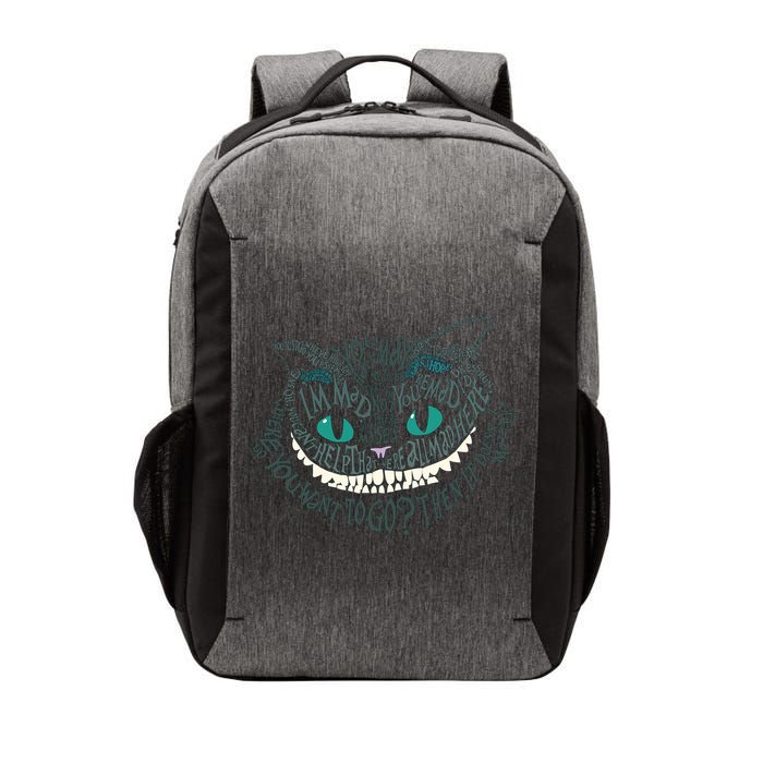 Cheshire Alice Cat We're All Mad Here Wonderland Vector Backpack