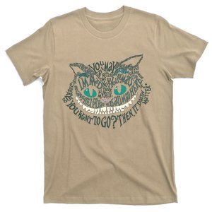 Cheshire Alice Cat We're All Mad Here Wonderland T-Shirt