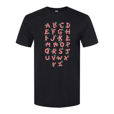 Christmas Alphabet Candy Cane Xmas Holiday Teacher Softstyle CVC T-Shirt