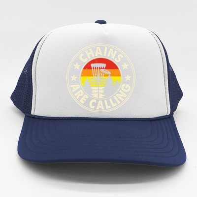 Chains Are Calling Disc Golf Frisbee Player Funny Gift Trucker Hat