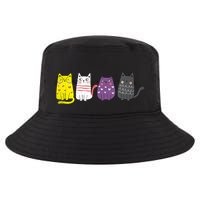 Cute Animal Cat Gift Non Binary Pride Agender Non Binary Cool Comfort Performance Bucket Hat