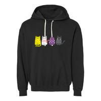 Cute Animal Cat Gift Non Binary Pride Agender Non Binary Garment-Dyed Fleece Hoodie
