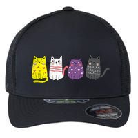 Cute Animal Cat Gift Non Binary Pride Agender Non Binary Flexfit Unipanel Trucker Cap
