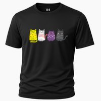 Cute Animal Cat Gift Non Binary Pride Agender Non Binary Cooling Performance Crew T-Shirt