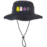 Cute Animal Cat Gift Non Binary Pride Agender Non Binary Bucket Hat