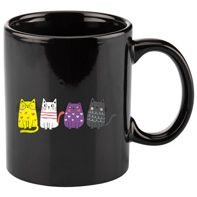Cute Animal Cat Gift Non Binary Pride Agender Non Binary 11oz C Handle Ceramic Mug