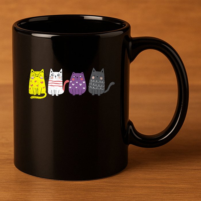 Cute Animal Cat Gift Non Binary Pride Agender Non Binary 11oz C Handle Ceramic Mug