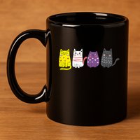 Cute Animal Cat Gift Non Binary Pride Agender Non Binary 11oz C Handle Ceramic Mug