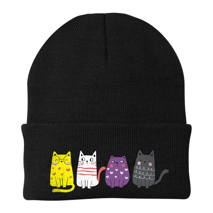 Cute Animal Cat Gift Non Binary Pride Agender Non Binary Beanie