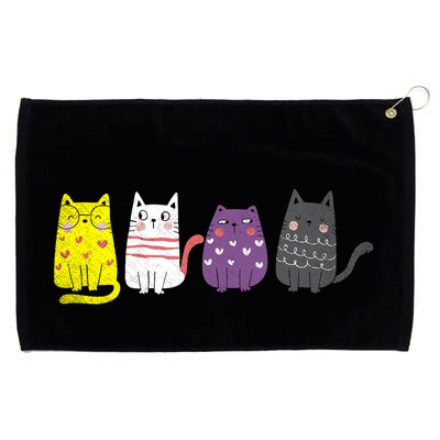 Cute Animal Cat Gift Non Binary Pride Agender Non Binary Grommeted Golf Towel