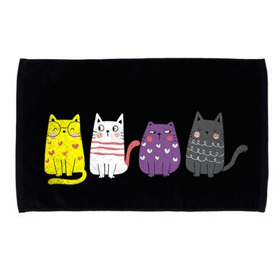 Cute Animal Cat Gift Non Binary Pride Agender Non Binary Microfiber Hand Towel