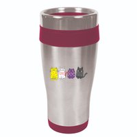Cute Animal Cat Gift Non Binary Pride Agender Non Binary 16oz Travel Tumbler