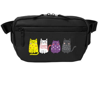 Cute Animal Cat Gift Non Binary Pride Agender Non Binary Crossbody Pack