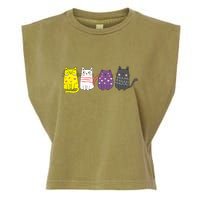 Cute Animal Cat Gift Non Binary Pride Agender Non Binary Garment-Dyed Women's Muscle Tee