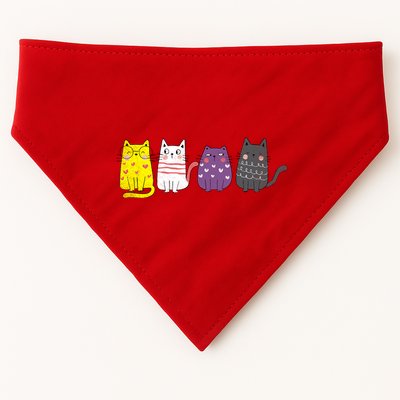 Cute Animal Cat Gift Non Binary Pride Agender Non Binary USA-Made Doggie Bandana