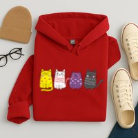 Cute Animal Cat Gift Non Binary Pride Agender Non Binary Hoodie