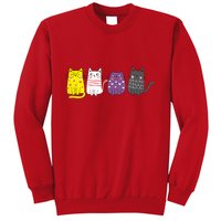 Cute Animal Cat Gift Non Binary Pride Agender Non Binary Sweatshirt