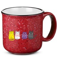 Cute Animal Cat Gift Non Binary Pride Agender Non Binary 15oz Campfire Ceramic Mug