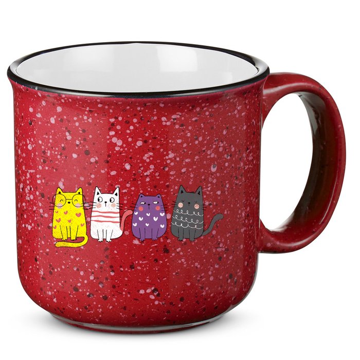 Cute Animal Cat Gift Non Binary Pride Agender Non Binary 15oz Campfire Ceramic Mug