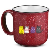 Cute Animal Cat Gift Non Binary Pride Agender Non Binary 15oz Campfire Ceramic Mug