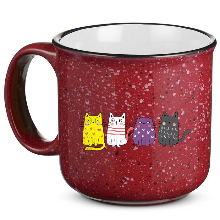 Cute Animal Cat Gift Non Binary Pride Agender Non Binary 15oz Campfire Ceramic Mug