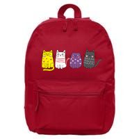 Cute Animal Cat Gift Non Binary Pride Agender Non Binary 16 in Basic Backpack