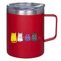 Cute Animal Cat Gift Non Binary Pride Agender Non Binary 12oz Stainless Steel Coffee Mug