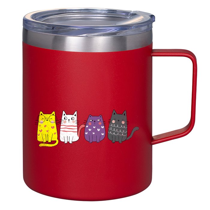 Cute Animal Cat Gift Non Binary Pride Agender Non Binary 12oz Stainless Steel Coffee Mug