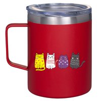 Cute Animal Cat Gift Non Binary Pride Agender Non Binary 12oz Stainless Steel Coffee Mug