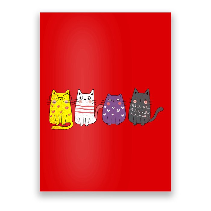 Cute Animal Cat Gift Non Binary Pride Agender Non Binary Poster