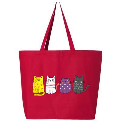 Cute Animal Cat Gift Non Binary Pride Agender Non Binary 25L Jumbo Tote