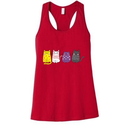 Cute Animal Cat Gift Non Binary Pride Agender Non Binary Womens Tank Top