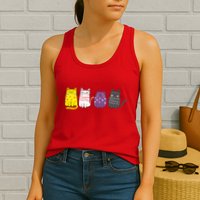 Cute Animal Cat Gift Non Binary Pride Agender Non Binary Womens Tank Top