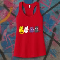 Cute Animal Cat Gift Non Binary Pride Agender Non Binary Womens Tank Top