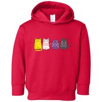 Cute Animal Cat Gift Non Binary Pride Agender Non Binary Toddler Hoodie