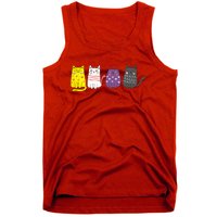 Cute Animal Cat Gift Non Binary Pride Agender Non Binary Tank Top