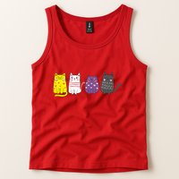 Cute Animal Cat Gift Non Binary Pride Agender Non Binary Tank Top