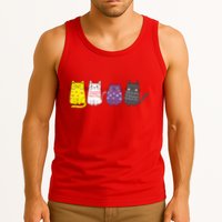 Cute Animal Cat Gift Non Binary Pride Agender Non Binary Tank Top