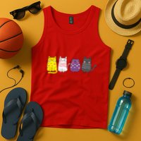 Cute Animal Cat Gift Non Binary Pride Agender Non Binary Tank Top