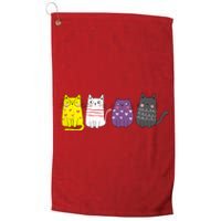 Cute Animal Cat Gift Non Binary Pride Agender Non Binary Platinum Collection Golf Towel